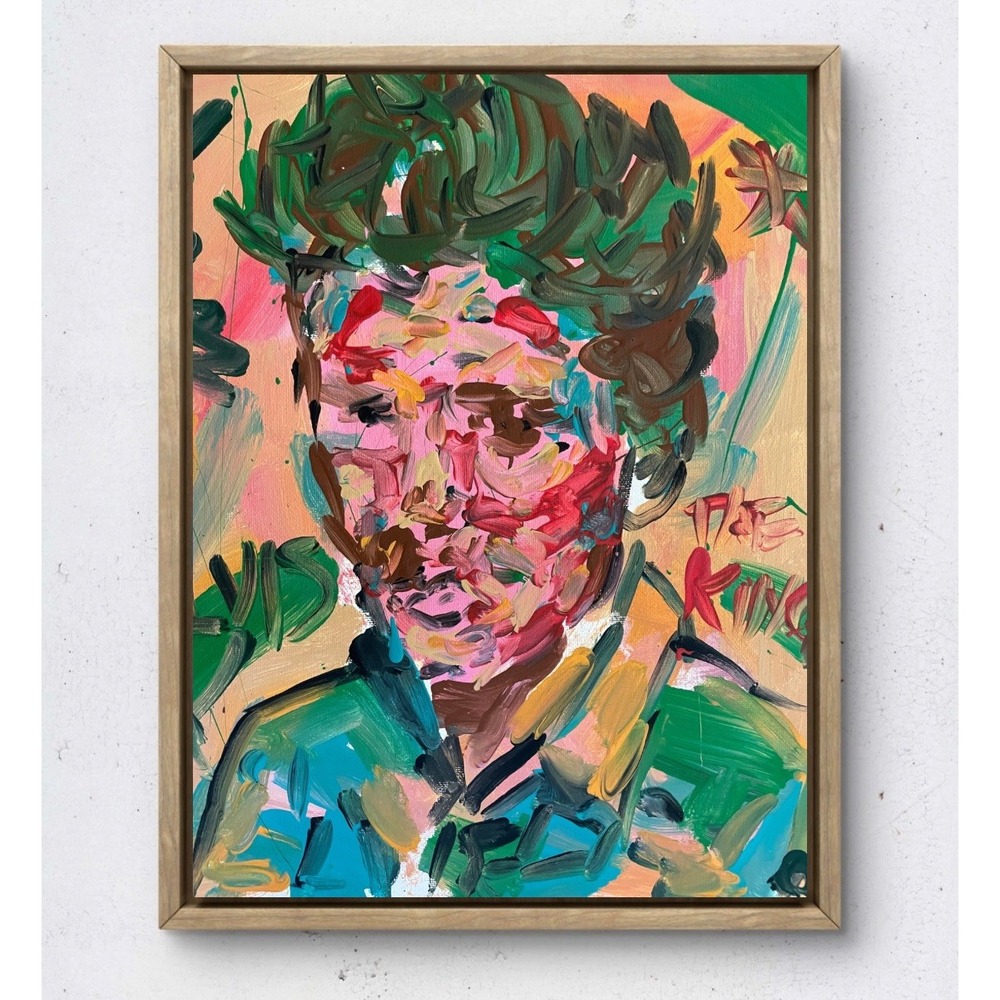Oman Hosea Original Art 11x14 Neo Expressionist Elvis Presley Painting Fine Art